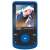 Trevi MPV1725A MP3 player with screen showing music, blue