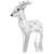 Retlux Acrylic Deer Christmas Ornament