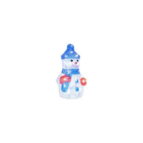 Retlux Akril hóember 30 led RXL 254, LED snowman with blue hat and scarf, 30 LED lights
