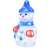 Retlux Akril hóember 30 led RXL 254, LED snowman with blue hat and scarf, 30 LED lights, side view
