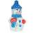Retlux Akril hóember 30 led RXL 254, LED snowman with blue hat and scarf, 30 LED lights, side view
