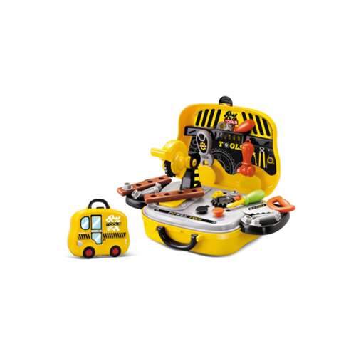 Sada nástrojov Buddy Toys BGP 2012, žltá hračkárska kufrík s nástrojmi pre deti, hranie rolí, stavanie, opravovanie