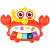 M-Toys Activity Table with sound and light effects, blue, musical crab toy
