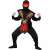 Kostium ninja dla chłopców, rozmiar 158, czarny z czerwonymi i złotymi akcentami