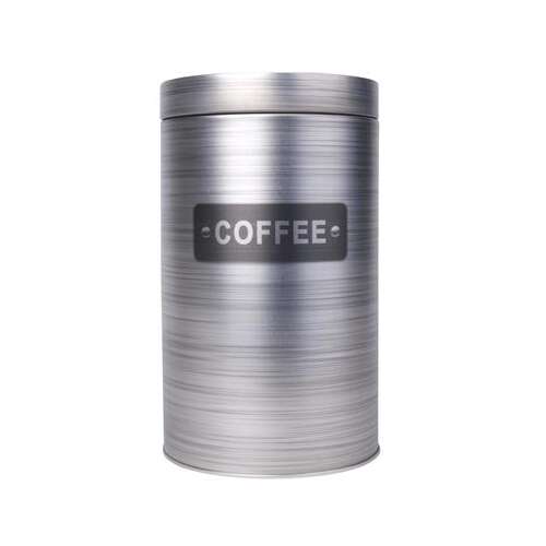 Kaffeedose, Metallzylinder, gemustert, 11x18 cm