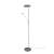 Lampă de podea TRIO Edmonton cu două lumini, una reglabilă, în argint