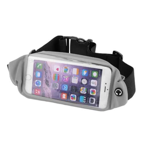 Cellect CEL-SPBELT-NEONGR-XL Neon Collection Laufband XL 6" - Grau, mit einem Telefon in der Tasche, zum Laufen, Joggen, Fitness, Sport