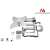Maclean MC-503S TV wall mount with mounting screws, silver