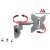 Maclean MC-503S adjustable TV wall mount for 23-42 inch TVs, silver