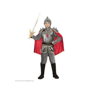 Ritterkostüm für Jungen, silberne Rüstung, roter Umhang, Schwert, Helm, Größe 140 cm - Widmann