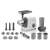 ETA Ambo III electric meat grinder, white and grey, 2200W, with accessories