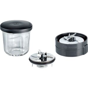 Bosch MUZ45XCG1 3in1 Kitchen Machine Accessory: Grinder, Chopper, and Storage Solution - Hand Chopper