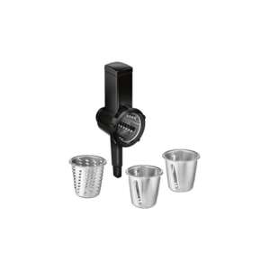 Bosch MUM9 series grater attachment with 3 drums for slicing, grating and shredding - Flat file