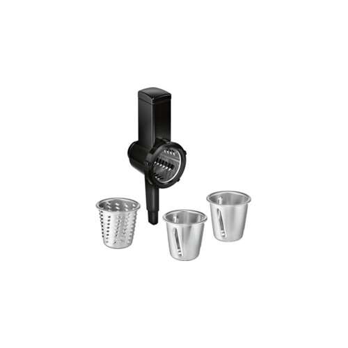 Atașament pentru răzătoare Bosch MUM9 cu 3 tobe pentru felierea, răzuirea și mărunțirea