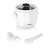 Bosch ice cream maker attachment for MUM9, MUZ9EB1, white, front view, with spatula and lid