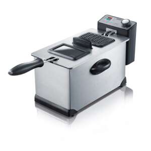 Severin FR2431 3L Deep Fryer, stainless steel, with removable lid and window - Deep Fryer