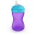 Philips Avent My Grippy sippy cup, purple and blue, angled view
