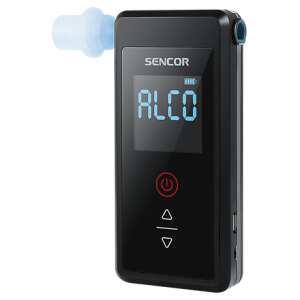 Sencor SCA BA50FC digitaler Alkoholtester, schwarz, mit blauem Display - Alkoholtester