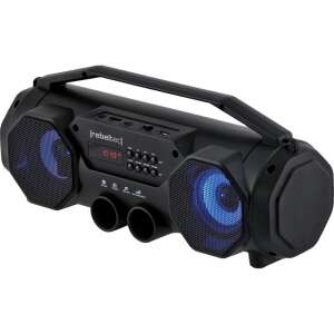 Rebeltec SoundBox 340 portable Bluetooth speaker, black, with blue lights - Audio