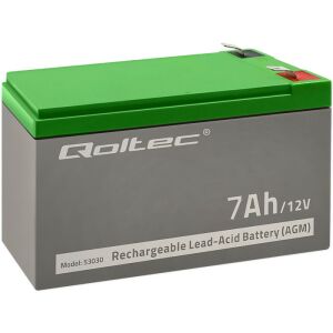 Baterie reîncărcabilă Qoltec 53030 12V 7Ah AGM - Acumulatoare