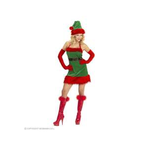 Sexy Elfenkostüm für Damen, Grün und Rot Weihnachtsoutfit, Größe L - Widmann Kostüme für Erwachsene