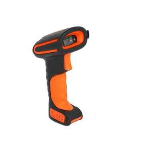 Delock 90507 kézi vonalkódolvasó, fekete és narancssárga, oldalnézet - Vonalkód olvasó