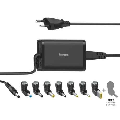 Hama 45W univerzális notebook adapter többféle csatlakozóval és ingyenes adapter szolgáltatással