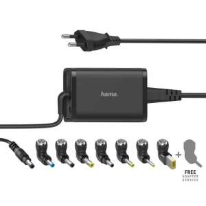 Hama 45W universeller Notebook-Adapter mit mehreren Spitzen und kostenlosem Adapter-Service - Laptop-Zubehör