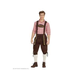 Costum bavarez cu pantaloni din piele maro pentru bărbați - Accesorii pentru îmbrăcăminte