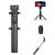 Xiaomi Mi Selfie Stick Tripod, black, showing the extended stick, the tripod legs, the phone holder, and the bluetooth remote control