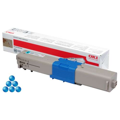 OKI 46508711 Cyan Toner Cartridge, 3000 Pages, Original