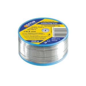 SMA 0,5/250g спойка, 60/40 Sn/Pb, 2% флюс, 183-190°C, 0,5mm диаметър, 250g - Home by Somogyi
