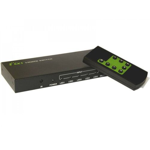 Techly 020713 HDMI Switch távirányítóval (5 PC - 1 Kijelző)