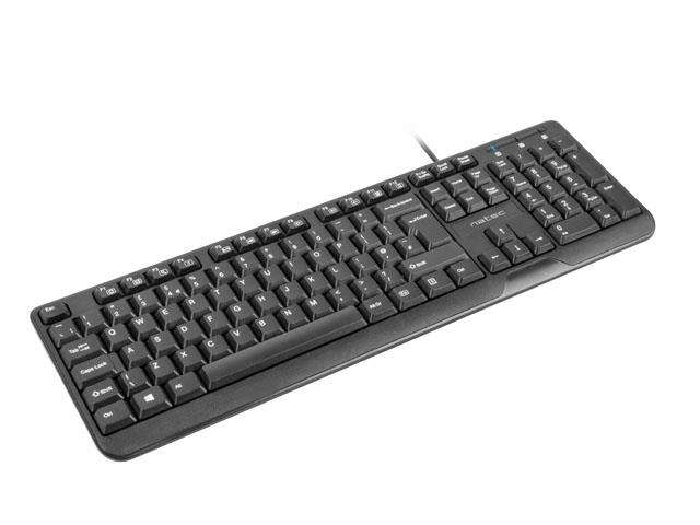 Natec NKL-0967 TROUT SLIM USB Keyboard ENG - Black