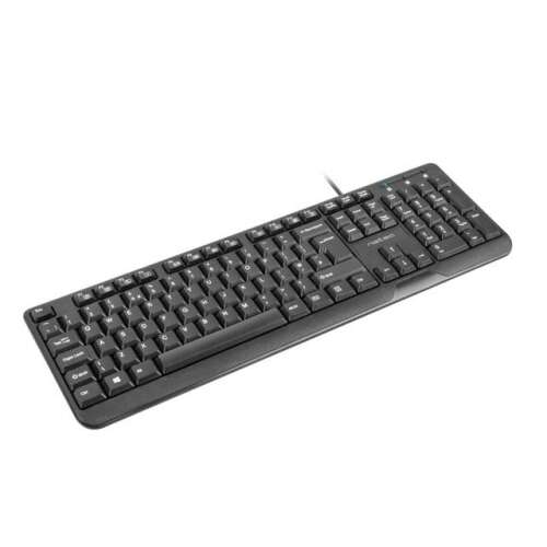 Natec NKL-0967 TROUT SLIM USB keyboard, black, English layout