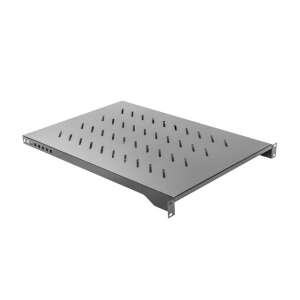 Lanberg AK-1010-B 19 inch rack shelf, black, 15kg load capacity - Computers and Accessory