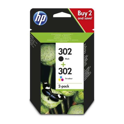 HP 302 Tintapatron Szett - Fekete és Háromszínű 69724301 - Tintapatron