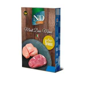 N&D Natural Meat Duo Menu nedves macskaeledel, 6 db 70g-os konzerv - N&D