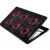 Savio COS-01 17,3-palcová chladiaca podložka pod notebook so šiestimi červenými LED ventilátormi