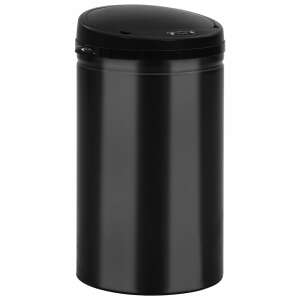Black automatic sensor trash can with 40L capacity - Office Supplie & Stationery