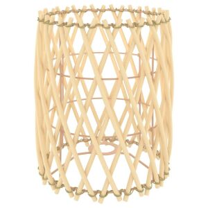 vidaXL Fonott Lámpaernyő - Vesszőfonat - Ø23 x 28 cm fehér háttérrel - Lámpabúra