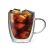 Bialetti Capri double-walled glass mug with ice coffee