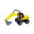 Lena 04401 Excavator with Driver - Yellow, plastic toy excavator with movable shovel and driver figure