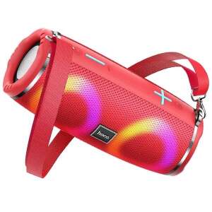 Hoco HC12 piros hordozható Bluetooth hangszóró RGB világítással és hordozópánttal - Hoco