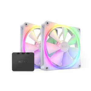 NZXT F140 RGB Twin Pack ház hűtő ventilátor 2db, 14cm fehér + vezérlő (RF-R14DF-W1) (RF-R14DF-W1) 69804785 - NZXT