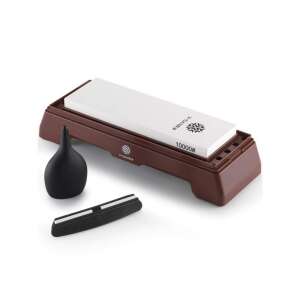 TAIDEA Knife Sharpening Stone Set, #3000/10000 Grit, with Stand, Angle Guide, and Water Dropper - Taidea