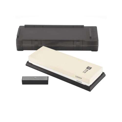 TAIDEA Knife Sharpening Stone Set with Stand and Diamond Cleaner, 3000/10000 Grit