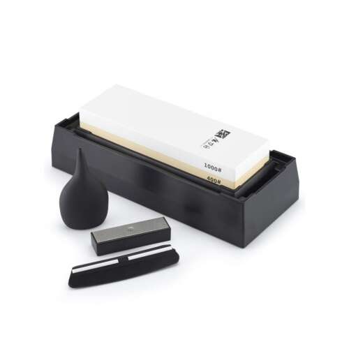 TAIDEA Knife Sharpening Stone Set, 400/1000 Grit, with Stand, Angle Guide, Diamond Cleaner, and Water Dropper