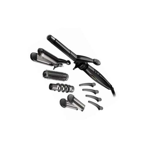 Remington S8670 Multi-Styler Hair Curling Iron Set, 5 in 1, with Curling Iron, Straightener, Crimper, Brush, and Spiral Attachment