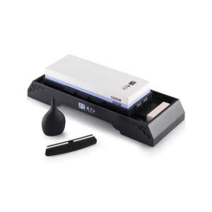 TAIDEA Knife Sharpening Stone Set, 2000/10000 Grit, with Stand, Angle Guide, Cleaning Stone, and Dropper - Taidea